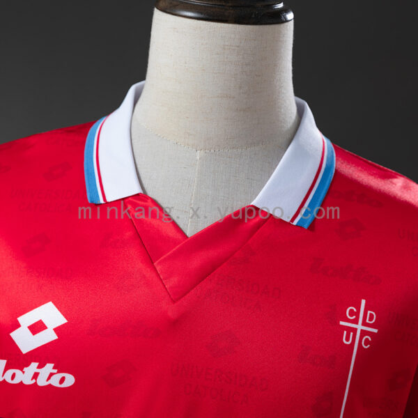 Camiseta Universidad Católica 1996 Retro Local Manga Larga - detalle del tejido y material