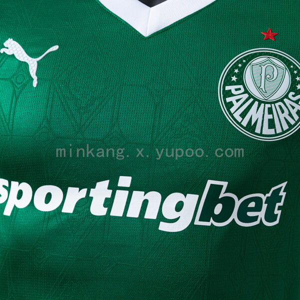 Camiseta Palmeiras 2024 Local Versión Jugador — detalle logo Puma