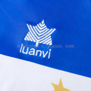 Camiseta Deportivo Alavés 2000/01 Retro Local — detalle franja y textura