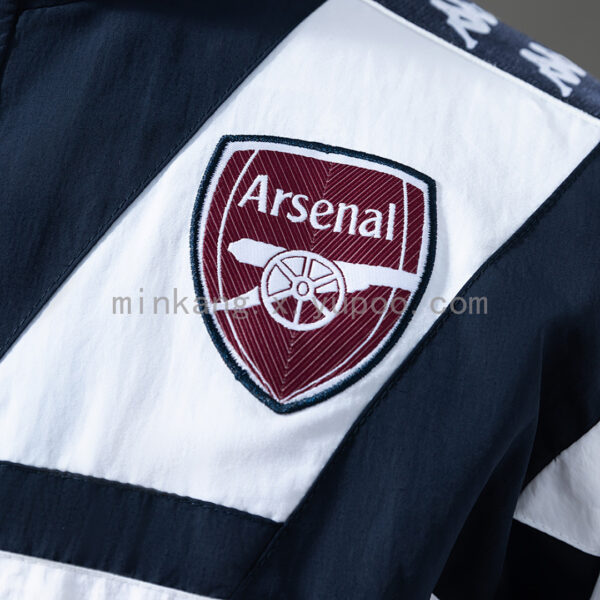 Camiseta Arsenal 1992 Retro Cortaviento - detalle cremallera