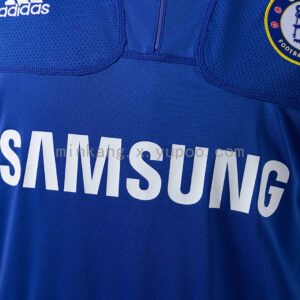 Camiseta Chelsea 2006/07 Local Retro - detalle mangas y franjas