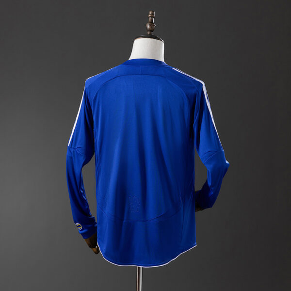 Camiseta Chelsea F.C. 2011/12 Retro Local Manga Larga - detalle cuello