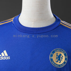 Camiseta Chelsea 2013/14 Retro Local Manga Larga - detalle de las franjas Adidas