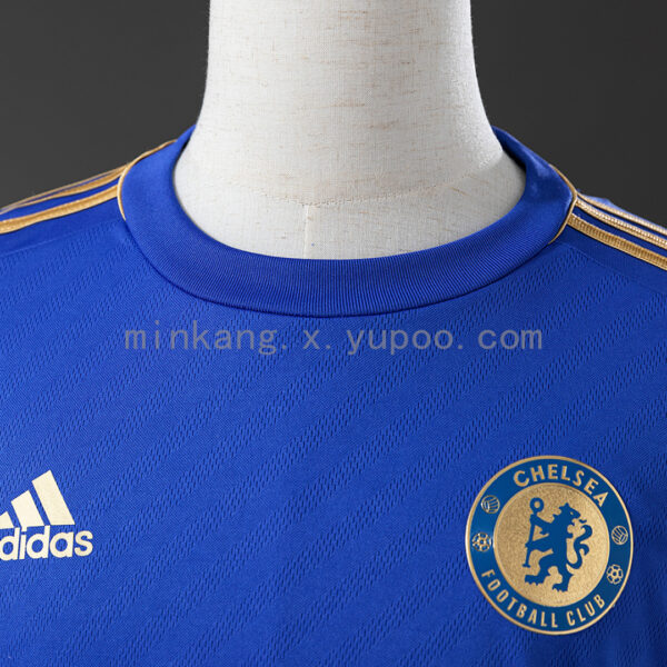 Camiseta Chelsea 2013/14 Retro Local Manga Larga - detalle de las franjas Adidas