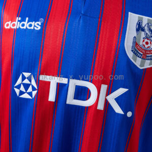 Camiseta Crystal Palace 1991/92 Retro Local - detalle textura de la tela