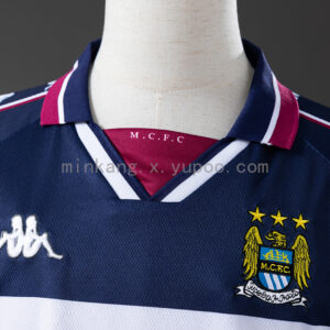 Camiseta Manchester City 1997/98 Retro Visita - detalle