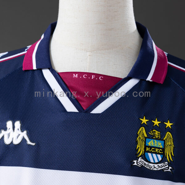 Camiseta Manchester City 1997/98 Retro Visita - detalle