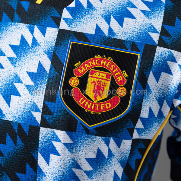 Camiseta Manchester United 1990/92 Retro Visita - detalle patrón gráfico