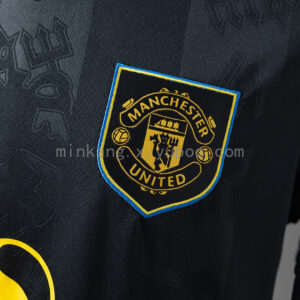 Camiseta Manchester United 1993/94 Retro Visita Manga Larga - detalle