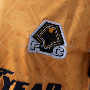 Camiseta Wolverhampton Wanderers 1996/97 Retro Local - detalle manga