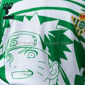 Camiseta Real Betis Temática Naruto Niño - detalle short blanco