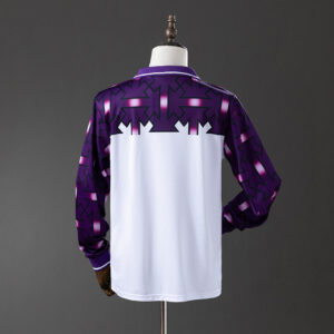 Camiseta Fiorentina 1996 Retro Visita Manga Larga - detalle textura