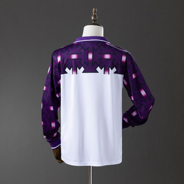 Camiseta Fiorentina 1996 Retro Visita Manga Larga - detalle textura