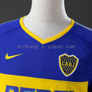 Camiseta Boca Juniors 2000/01 Retro Local Manga Larga - detalle escudo