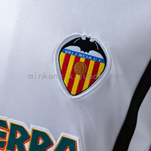 Camiseta Valencia CF 2000/01 Retro Local Manga Larga — detalle puño