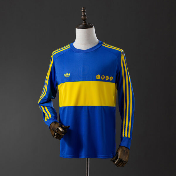 Camiseta Boca Juniors 1981 Retro Local Manga Larga - vista frontal