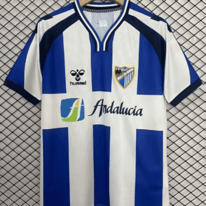 Camiseta Málaga CF 2012/13 Retro Local — detalle manga