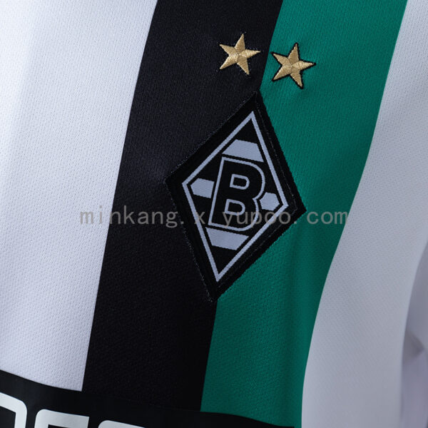 Camiseta Borussia Mönchengladbach 1992/93 Local - vista lateral con franjas decorativas