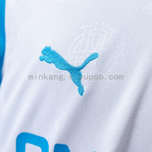Camiseta Olympique de Marseille 2023/24 Local Manga Larga - detalle cuello