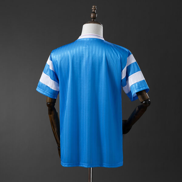 Camiseta Olympique de Marseille 1990 Retro - detalle del escudo Droit au But