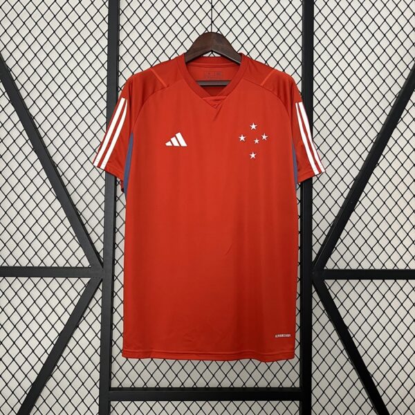 Camiseta Cruzeiro 2024 Entrenamiento — detalle mangas