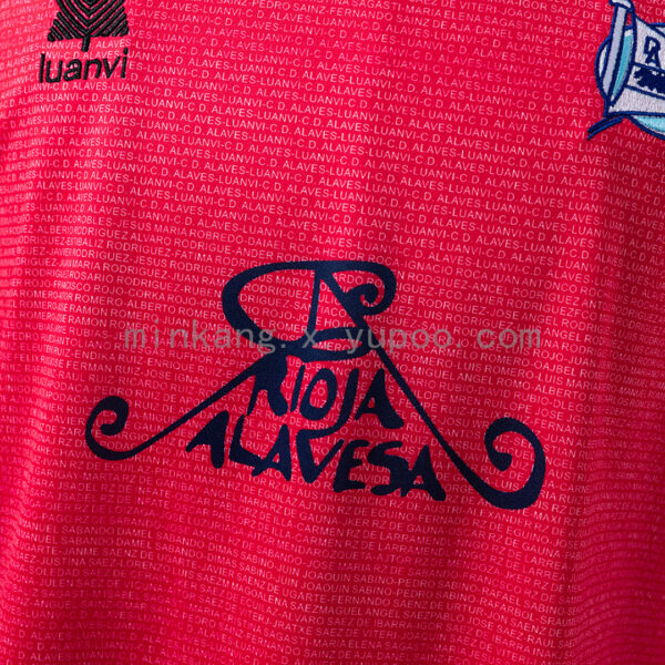 Camiseta Deportivo Alavés 2000/01 Retro Tercera — detalle del cuello interior