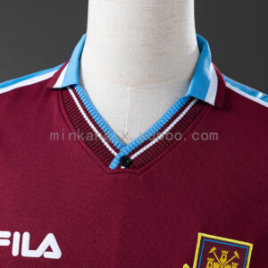 Camiseta West Ham 1999/00 Retro Local - vista frontal angular