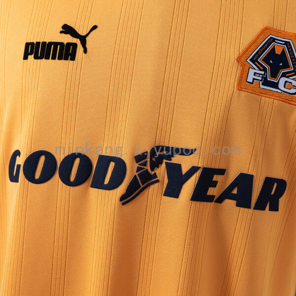 Camiseta Wolverhampton Wanderers 1990/91 Local - detalle lateral