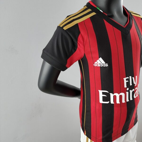 Camiseta AC Milan 2014/15 Retro Local Niño - detalle