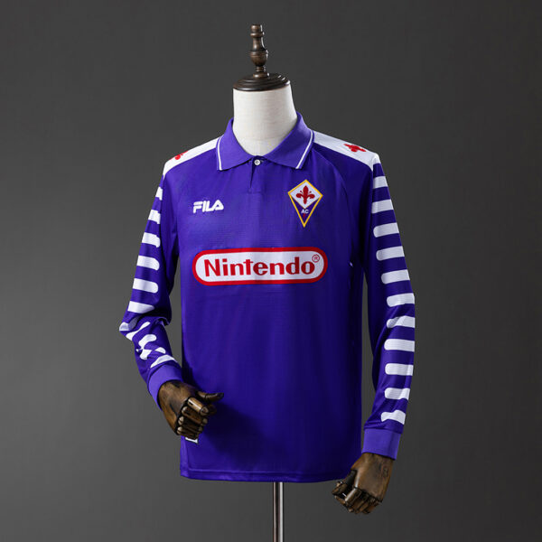 Camiseta Fiorentina 1998 Retro Local Manga Larga - vista frontal