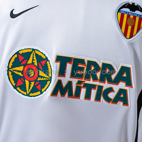 Camiseta Valencia CF 2000/01 Retro Local Manga Larga — vista frontal