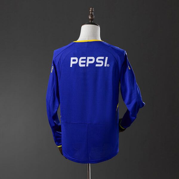 Camiseta Boca Juniors 2000/01 Retro Local Manga Larga - vista trasera