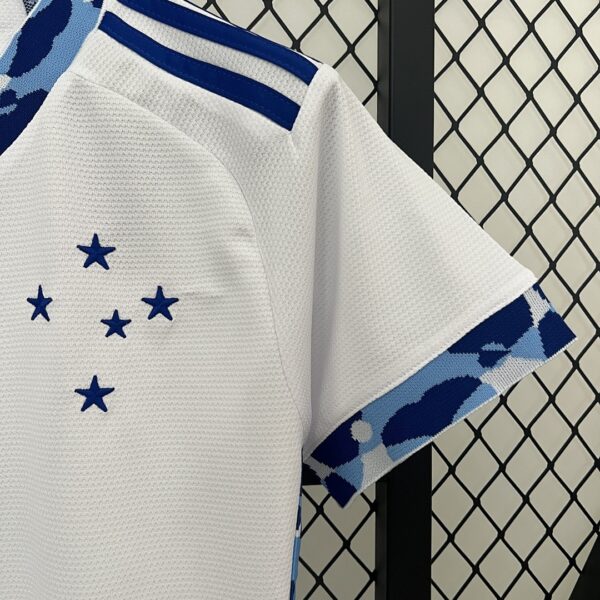 Camiseta Cruzeiro 2024/25 Visita Mujer — vista frontal de cerca