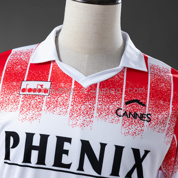 Camiseta AS Cannes 1991 Retro Local Manga Larga - detalle del club CANNES