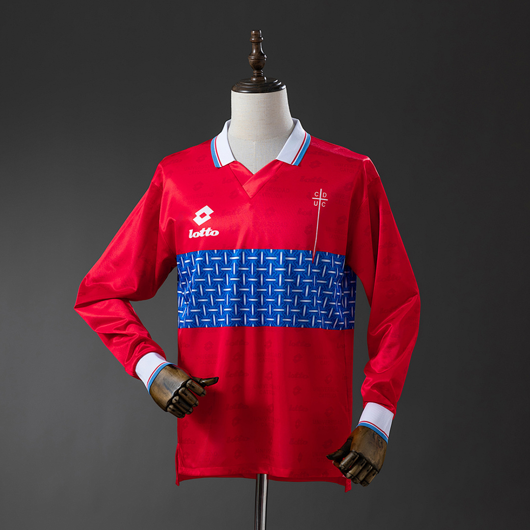 Camiseta Universidad Católica 1996 Retro Local Manga Larga - vista frontal