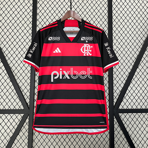 Camiseta Flamengo 2023/24 Local — detalle cuello