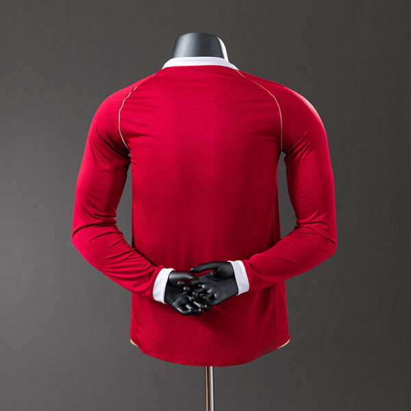 Camiseta Manchester United 2006/07 Retro Local Manga Larga - detalle