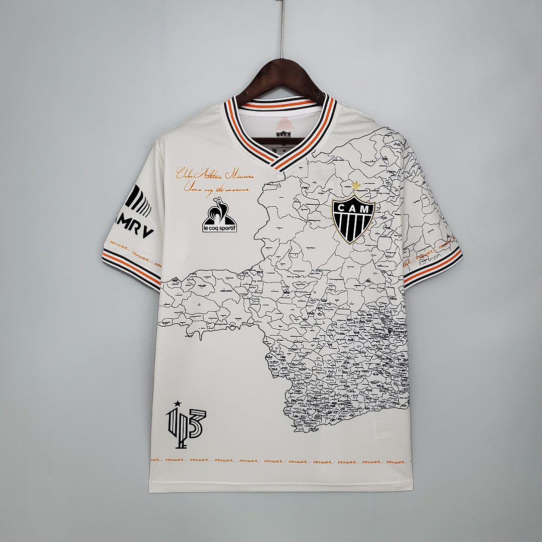 Camiseta Atletico Mineiro 2023/24 Local — detalle de las franjas del cuello