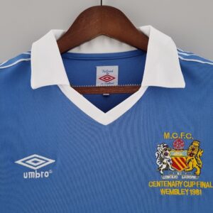 Camiseta Manchester City 1988 Retro Local - detalle