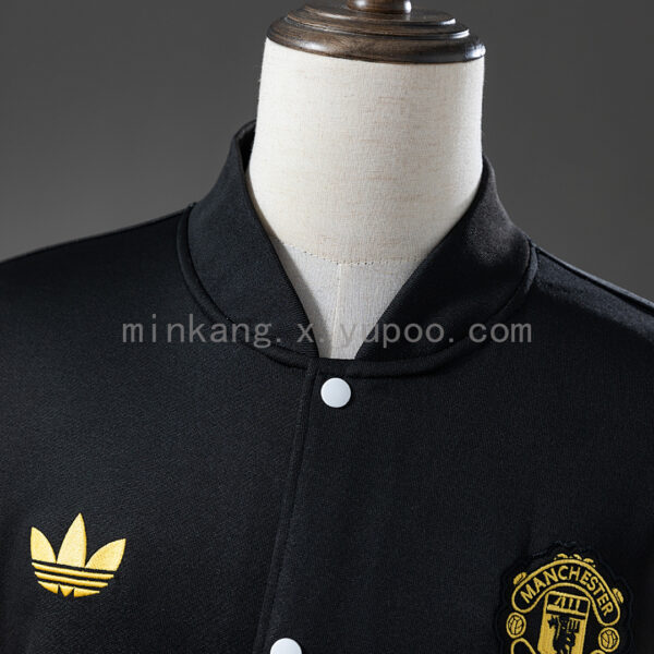 Camiseta Manchester United 2023/24 Chaqueta Adidas Originals Negra - vista frontal