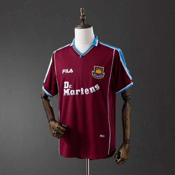 Camiseta West Ham 1999/00 Retro Local - vista frontal