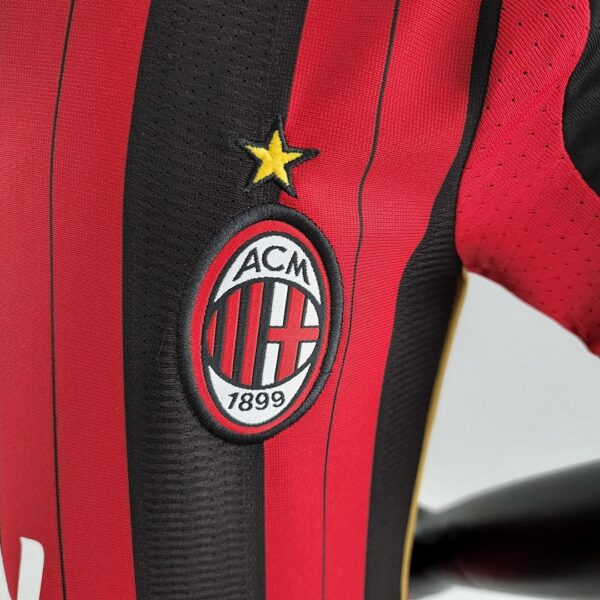 Camiseta AC Milan 2014/15 Retro Local Niño - detalle