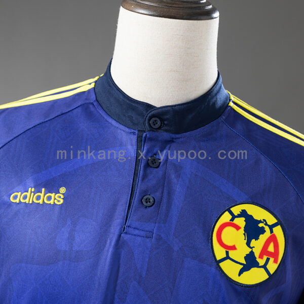 Camiseta Club América 1990/91 Visita Manga Larga - detalle escudo Adidas y cuello