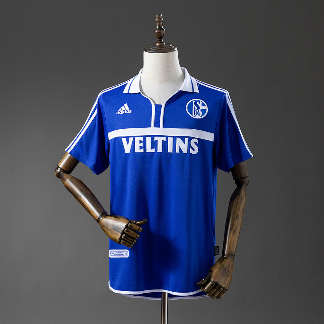 Camiseta Schalke 04 2004 Retro Local - detalle escudo