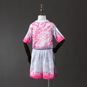 Camiseta Real Madrid Edición Especial Dragón Blanco y Rosa - vista trasera