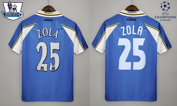 Camiseta Chelsea FC 2001/02 Local Retro - vista lateral