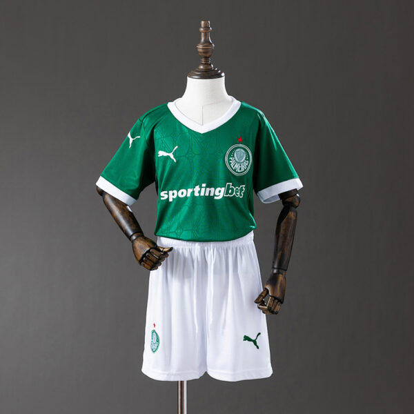 Camiseta Palmeiras 2023 Local Niño — detalle logo marca