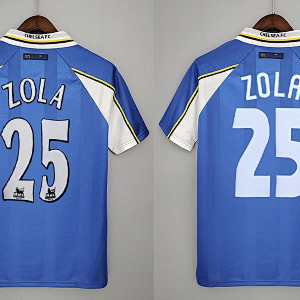 Camiseta Chelsea FC 2001/02 Local Retro - vista diagonal posterior