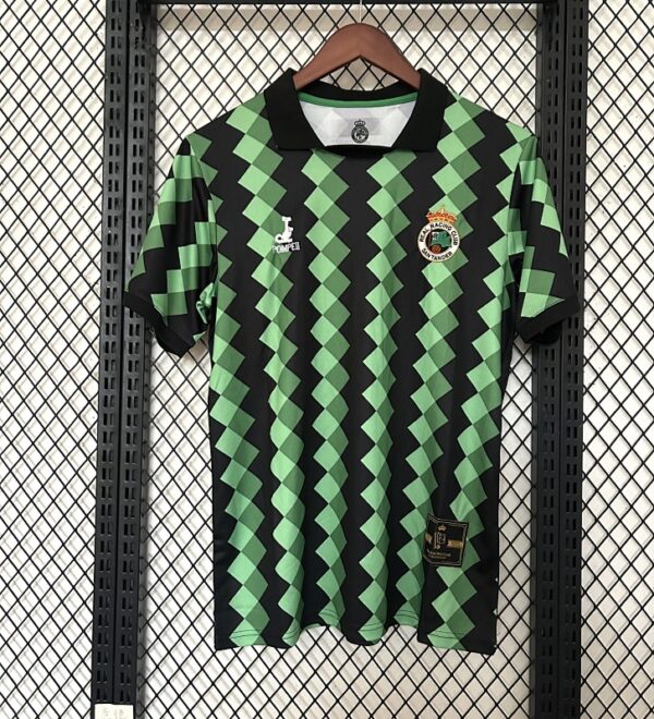 Camiseta Racing de Santander 2013 Aniversario Retro Local — cuello y detalle interior