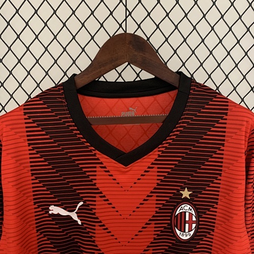 Camiseta AC Milan 2020/21 Local Manga Larga - detalle